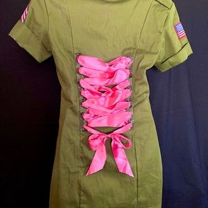 Military inspired sexy minidress